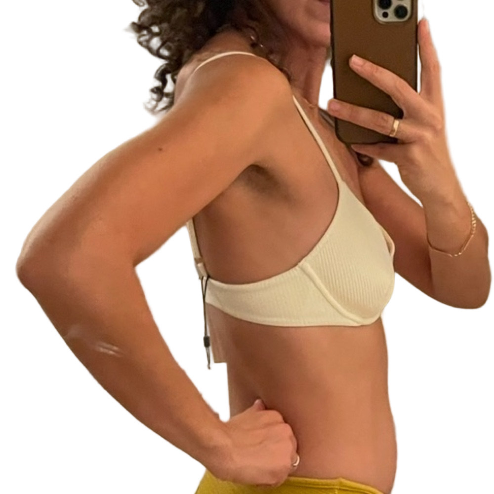 NWOT Montce Cream Ribbed Bikini Set - S - Picture 4 of 7